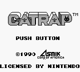 Catrap title screen for GameBoy